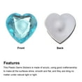 thumbnail image 4 of Uxcell 20Pcs Acrylic Heart Rhinestone 25mm Flat Back Plastic Gems for Jewelry Making, Lake Blue, 4 of 7