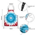 thumbnail image 3 of Red Blue Tie Dye Spiral Kids Aprons for Girls and Boys,Adjustable Neck Strap Toddler Aprons for Kids Cooking Baking, 3 of 6