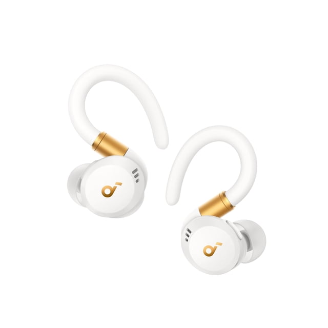 Soundcore Sport X20 de Anker, auriculares de entrenamiento verdaderamente inalámbricos, ganchos para las orejas giratorios y extensibles, cancelación de ruido, graves profundos, IP68 a prueba de agua,