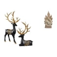 thumbnail image 1 of Escultura de resina de alce y reno y estatua de , colección clásica de figuras cristianas y católicas para oficina, mesa, armario, h, 1 of 8