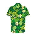 thumbnail image 4 of COSFO Summer Mens Short Sleeve Button Down Shirts St Patricks Day Short Sleeve Tops Relaxed Fit Collared Graphic Men Shirts, 4 of 5