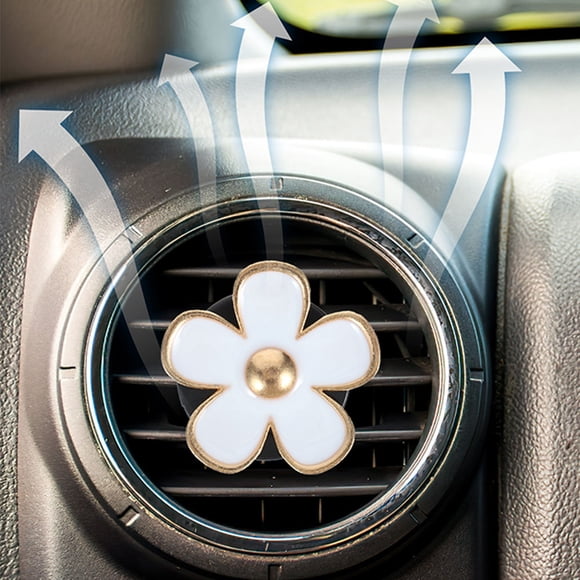 Nestingho 8Ud Clip Para Ventilación De Auto Con Adorno Floral Daisy Funcional Y Elegante