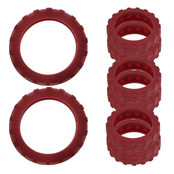 OUNONA Red Silicone Luggage Wheel Protectors for Travel - Anti- , Shock Absorbing,