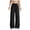 Black, variant on Girls Wide Leg Sweatpants Textured Cotton Joggers High Waist Loose Pockets Soft Casual Sport Pants Baggy Causal Open Bottom
