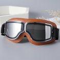 thumbnail image 4 of Motorcycle Goggles Vintage Pilot Style Cruiser Scooters Goggle Outdoor Sand Goggles Bike Racer Cruiser Touring Eyewear Silver, 4 of 4