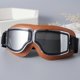 thumbnail image 4 of Motorcycle Goggles Vintage Pilot Style Cruiser Scooters Goggle Outdoor Sand Goggles Bike Racer Cruiser Touring Eyewear Silver, 4 of 4