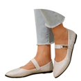 thumbnail image 5 of AUDeals Women's Mary Jane Shoes Thick Heel Pointed Toe One Strap Soft Leather Casual Dress Shoes, 5 of 8