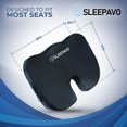 thumbnail image 5 of Sleepavo Seat Cushion - Office Chair Cushion for Sciatica Pain Relief, Washable Seat Cushion for Tailbone Pain Relief - Back Support Pillow - Seat Cushion for Car (Black), 5 of 7
