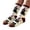 Brown, variant on Halloween Cartoon Crew Socks, Festive Pumpkin Ghost Black Cat Pattern Long Socks, Soft Cozy Casual Hosiery for Women Halloween Party Home Daily Wear Holiday Gift