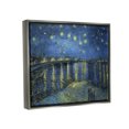 thumbnail image 3 of Stupell Starry Night Over Rhone Classic Landscape Painting Gray Floater Framed Art Print Wall Art, 3 of 6