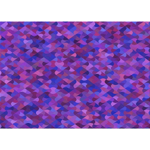 Ahgly Company Machine Washable Indoor Rectangle Transitional Jasmine Purple Area Rugs, 4' x 6'