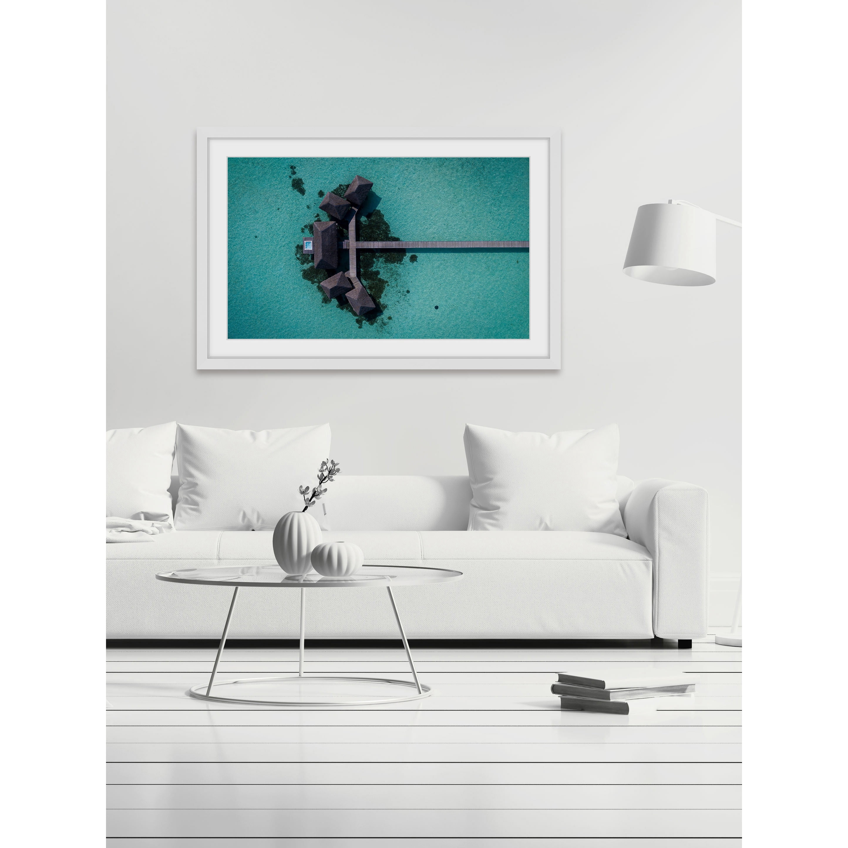 Marmont Hill "Pier Lodge" by Hassan Ishan Framed Painting Print