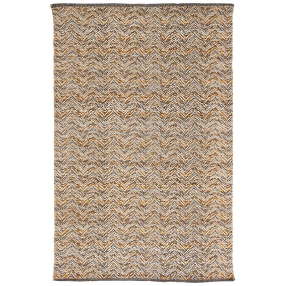 SAFAVIEH Kilim Torma Zig Zag Wool Area Rug, Gold/Black, 8' x 10'