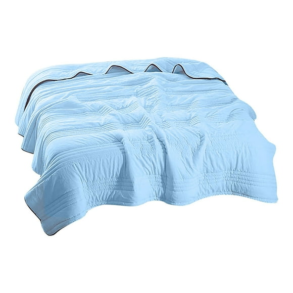 Ac Quilt,Blanket for Hot Sleepers 2024 Summer Blanket Lightweight Blanket for All Season Skin Friendly Plain Printed Washed Summer Ventilation Cool Quilt Todays Daily