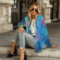 thumbnail image 4 of SCRAWLGOD Galaxy Women's Open Front Cardigan Lightweight Sweaters for Women Fall Size S Long Sleeve Work Cardigan for Women Long Washable Women Jackets Casual, 4 of 7