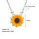 thumbnail image 2 of Collar con colgante de girasol, cadena de hoja de perla, gargantilla de gota hecha a mano de resina bohemia para mujeres y niñas, plata - Style2 WD.WDQZL electrónico, 2 of 4