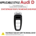 thumbnail image 2 of Key Fob Cover Compatible with Fit for Audi A3 A6 A8 E-Tron S3 RS6 RS7 SQ7 SQ8, Metal Key Case, Leather Key Fob Protector, Keychain Case Holder Protector, 2 of 7