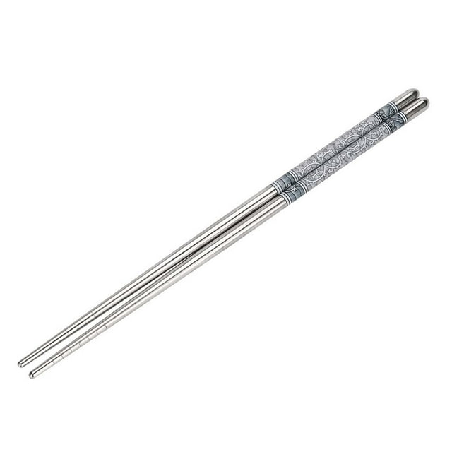 Baguettes en Acier Inoxydable Réutilisables Multicolores 304 Lavables au Lave-Vaisselle - 1 Paire