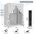 thumbnail image 3 of EAGLE PEAK Flat Compact 5x5 Pop-up Canopy Privacy Dressing Room,Portable Privacy Cabana for Pool, Photo Booth, or Camping, Gray/White, 3 of 8