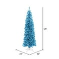thumbnail image 3 of Vickerman 5.5' Sky Blue Pencil Artificial Christmas Tree with 250 Blue LED Lights, 3 of 4