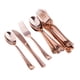 thumbnail image 2 of Tenedor de plástico de poliestireno , paquete de cubiertos de (6 tenedores, 6 s y 6 cubiertos en paquete) Oro rosa, 2 of 9