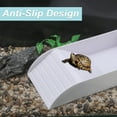 thumbnail image 2 of Plato de comida para tortugas Unique Bargains con rampa, tazón de agua para reptiles, rampa de escalada para tortugas y lagartos, blanco grande, 2 of 7