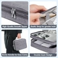 thumbnail image 4 of BILISPARK Electronics Travel Organizer Case - Double Layer Tech Pouch, Lightweight Shockproof Pouch with Removable Dividers | Fits 11" Tablet Computer,Gray, 4 of 7