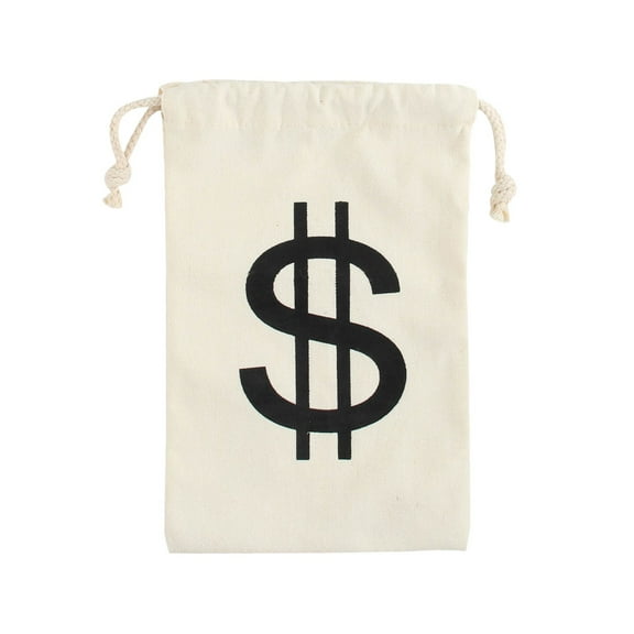 Sopiago Money Bags Money Bag Money Bag Props Money Bags Decor For Party 9.8 x 6.6 in. 1Pc, Money Bag Dollar Sign Carrying Sack for Bank Robber Pirate Cowboy Theme Party