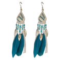 thumbnail image 1 of Pendientes de plumas de viento étnico con adornos exagerados brand modelStyleType, 1 of 2
