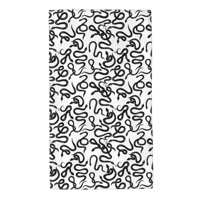 Balery Hand Drawn Snake Toalla de Microfibra Premium con Estampado – 27.5x16 pulgadas, Alta Absorción, Suave y Aterciopelada, Secado Rápido