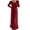 Red, variant on Annhoo Maternity Knit Dress for Women Elagant Twist Front Long Sleeve Ruffle Hem Clothes Trendy Flowy Pregnant Maxi Dresses