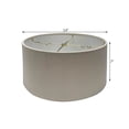 thumbnail image 2 of Hardback Shallow Drum Lampshade, Light Oatmeal Linen Fabric, 14x14x7, 2 of 5