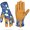 Blue, variant on HOMEIORA Leather Gardening Gloves for Women - Working Gloves for Weeding, Digging, Planting, Raking and Pruning, M, 1 Pair