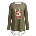 thumbnail image 4 of Pntutb moda mujer estampado manga larga cómodo transpirable cuello redondo tops Pntutb Pntutb-182, 4 of 5