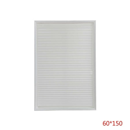 Blackout Blind Chair Self-Adhesie Pleated Blinds Half Blackout Windows Curtains Office Bathroom Kitchen Balcony Shades ()