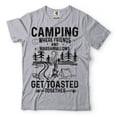 thumbnail image 5 of Funny Camping Tee Where Friends And Marshmallows Get Toasted Together T-Shirt Camping hiking tee (XX-Large Military Green), 5 of 6