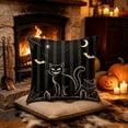 thumbnail image 3 of Clearance Halloween Decor Black Throw Pillow Covers - 18"x18" Soft Black Cat Pillow Cover, Halloween Decorations Gift for Spooky Season & Cozy Fall Decor (1 Pack), 3 of 5