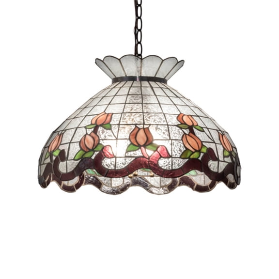 20" Wide Roseborder Pendant