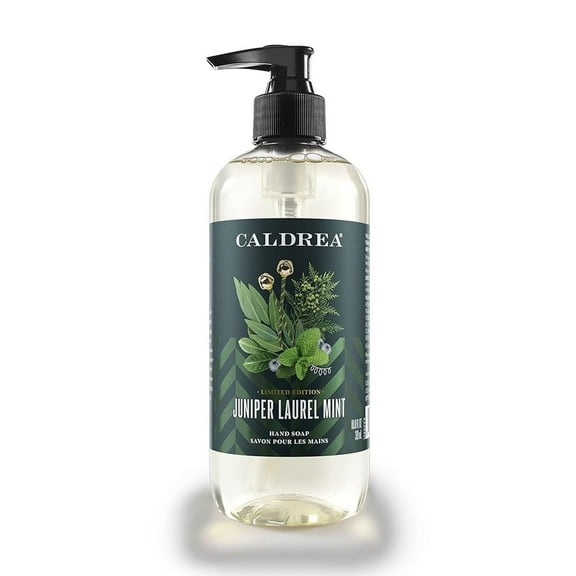 Caldrea Juniper Laurel Mint Hand Soap – Limited Edition Aromatherapeutic Cleanser, 10.8 oz Pump Bottle