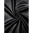 thumbnail image 5 of Womens Elegant Black Satin Halter High-Low Ruffle Evening Gown, 5 of 5