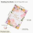 thumbnail image 3 of Bridal Vow Book Set - Pair Of Romantic Flower-Embellished Notebooks (Pink & Green), Pocket-Sized for Wedding Ceremonies & Vow Renewals, Thoughtful Gift for Engaged Couples, 3 of 12