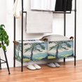 thumbnail image 3 of Yayeee Foldable Storage Basket for Shelves with Handles Waterproof Cloth Bins, Mounatin at Dawn, 3 of 7