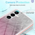 thumbnail image 5 of For Samsung Galaxy S24+ Plus Case, Gradient Color Feather Pattern Full Body Shockproof Protective Anti-Scratch Drop Proof Slim Fit Phone Case for Samsung Galaxy S24+, Pink, 5 of 10