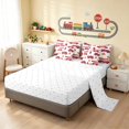thumbnail image 5 of Erosebridal Fire Truck Twin Bedding, Firefighter Bedding Comforter Set, White Red 7 Pieces, 5 of 6