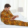 thumbnail image 5 of Bingfone Men's Pajama Set 2 Piece Loungewear PJs, Long Sleeve with Pajama Pants-Tiger, 5 of 7
