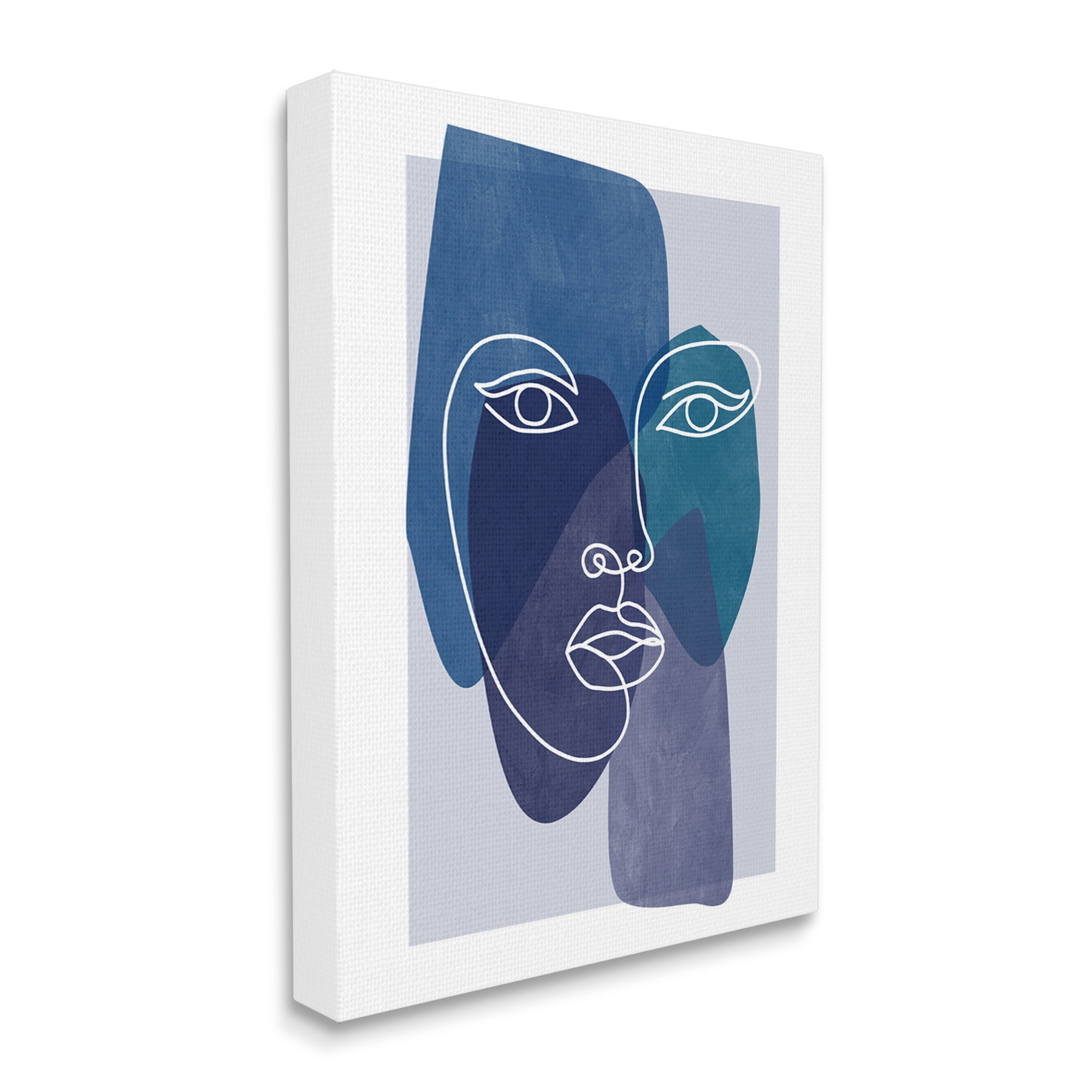 Stupell Industries Bold Face Line Doodle Modern Geometric Shapes Canvas Wall Art, 36 x 48, Design by Birch&Ink