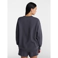 thumbnail image 3 of No Boundaries Oversized Fleece Sweatshirt with Long Sleeves, Women's Sizes XXS-4X, 3 of 5