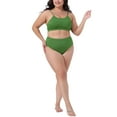 thumbnail image 2 of Agnes Orinda Women's Plus Size 2 Piece Swimsuit Adjustable Spaghetti Straps Tummy Control Swimwear Bikini Bathing Suits 2025 1X Green, 2 of 5
