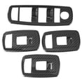 thumbnail image 3 of 4 piezas de cubierta de marco de botón de elevación de ventana de coche estilo fibra de carbono para Maserati Levante 2017-2018, 3 of 10