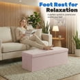 thumbnail image 6 of Gianna 43 Inches Folding Storage Ottoman Bench, Storage Chest, Foot Rest Stool, Bedroom Bench with Storage, Pink, 6 of 7